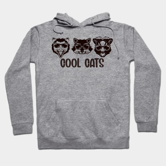 Cool Cats (Dark) Hoodie by nickbeta